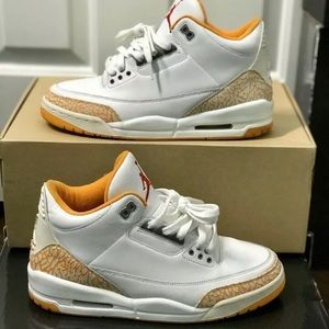 2007 JORDAN 3 RETRO QAM sz 9 Orange Citrus SAMPLE